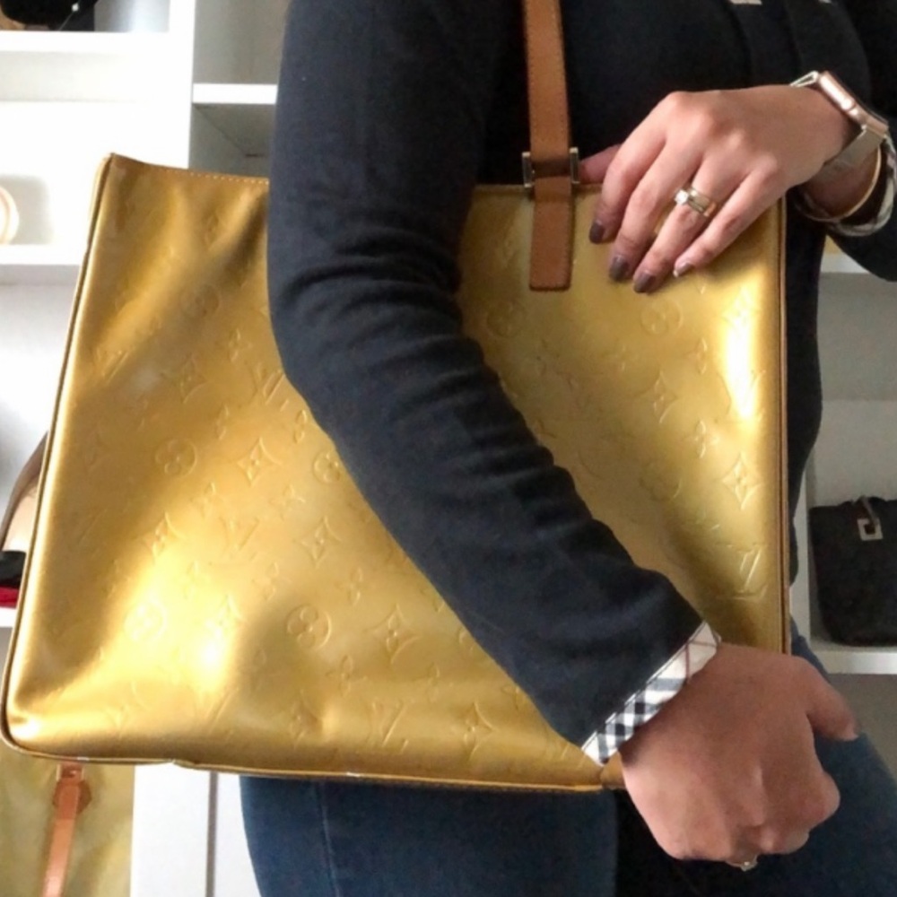 Louis Vuitton Gold Tote with Monogram